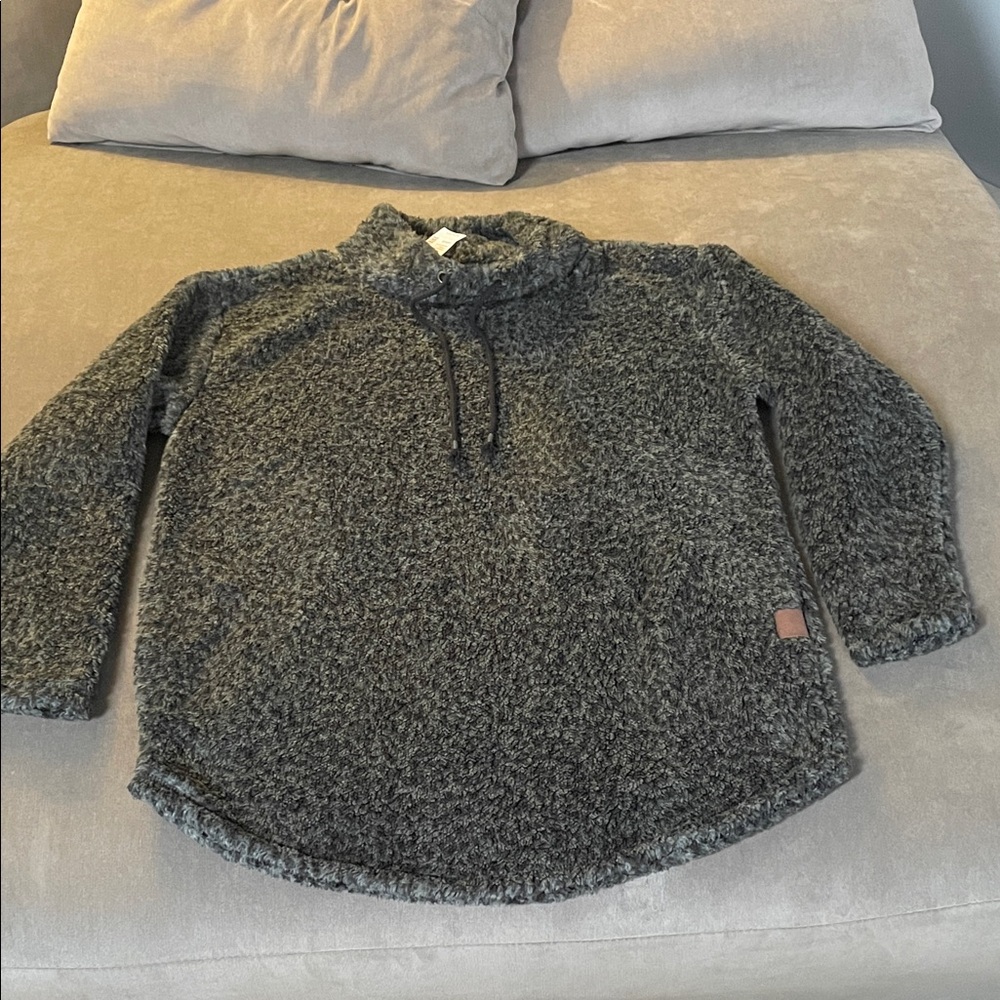Maurices dark green/ black Fuzzy pullover  Sweater. Very soft